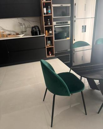 Sedie velluto verde bottiglia maisons du monde