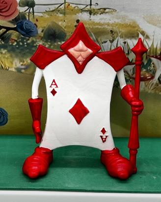 Statuina asso di denari da Alice nel paese delle m