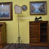 Schedario-classificatore stile inglese con vetrina