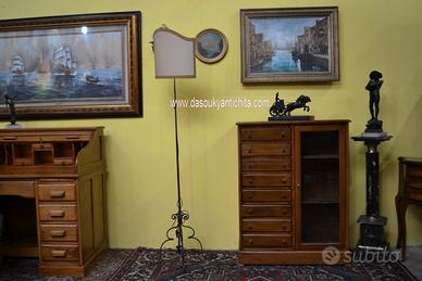 Schedario-classificatore stile inglese con vetrina