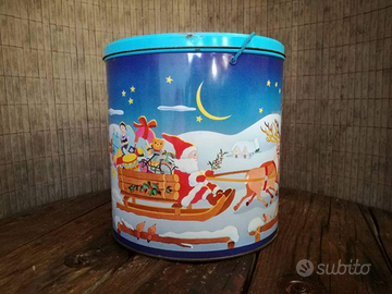 Scatola panettone natale latta melegatti