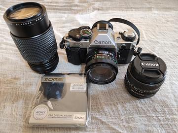 Canon AE-1 Program analogica + FD 50mm 1.8 e 28mm