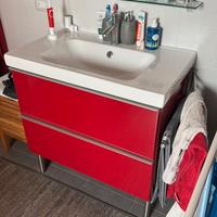 Mobile bagno con lavabo in ceramica