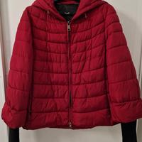 Giacca imbottita c/cappuccio bordeaux donna ML