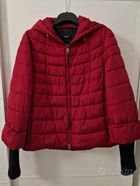 Giacca imbottita c/cappuccio bordeaux donna ML