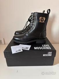 Stivaletti Love Moschino Donna Neri Taglia 36 New