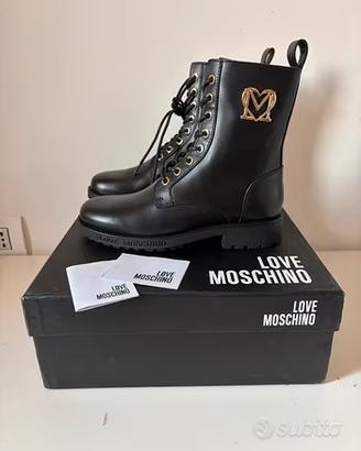 Stivaletti Love Moschino Donna Neri Taglia 36 New