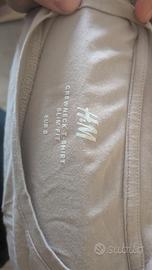 T-shirt H&M beige tortora slim fit - S
