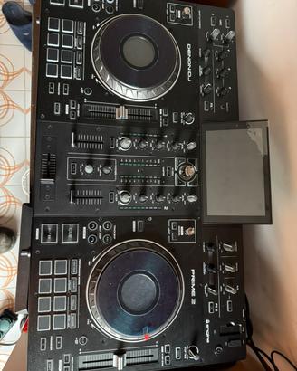 Console dj denon prime 2 con flightcase LEGGERE