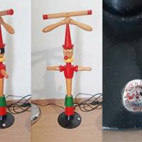 RARO PINOCCHIO SERVOMUTO GALETTI LEGNO ANNI 50 alt