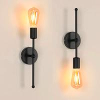 2 PCS , Lampada Da Parete Moderna Nera