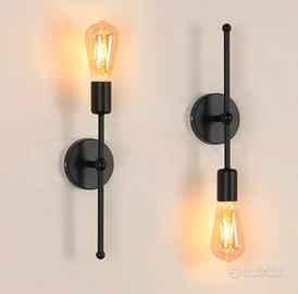 2 PCS , Lampada Da Parete Moderna Nera