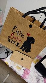 Borsa con scritta dog