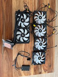 Corsair H100i Platinum RGB + ventole SP120 + hub
