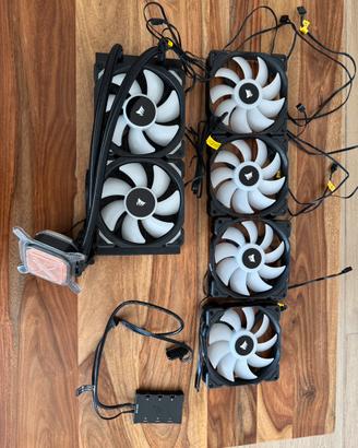 Corsair H100i Platinum RGB + ventole SP120 + hub