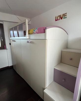 CAMERETTA LETTO ARMADIO RAGAZZA