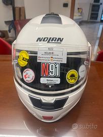 Casco Nolan N91 Classic N-Com metal white