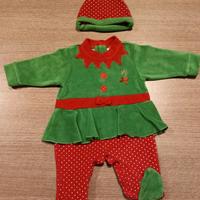 Tutina natalizia Elfo di Natale 62-68cm