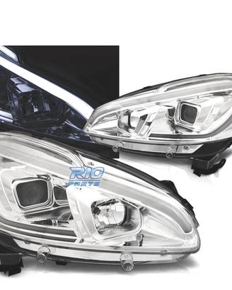 FARI PEUGEOT 208 12-15 TUBO LUCE LED CROMATO