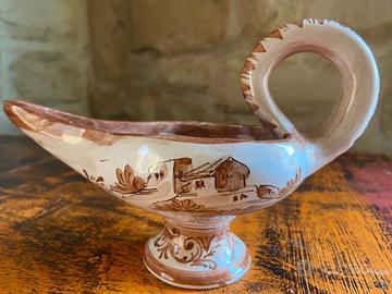 Porta candela in ceramica Giuseppe Mazzotti