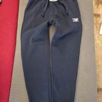 Pantalone felpato blu uomo tuta Leone taglia XS