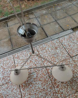 Lampada sospesa metallo e vetro