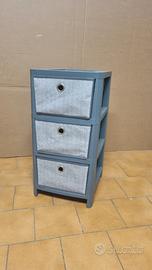 cassettiera in PVC con cassetti in tessuto rigido