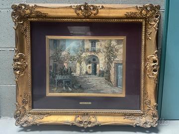 Quadro Mario Irace rustico olio su tela