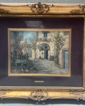 Quadro Mario Irace rustico olio su tela