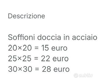 Soffioni doccia in acciaio
