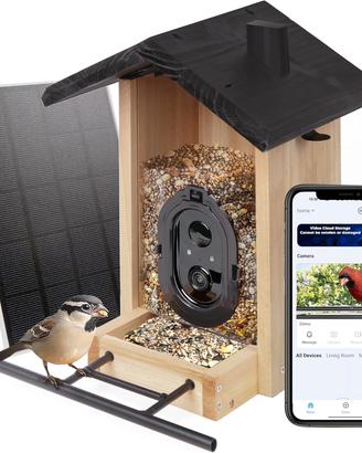 Mangiatoia per Uccelli con Videocamera