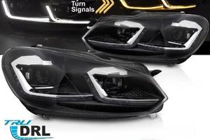 FARI ANTERIORI VW GOLF 6 FRECCIA LED DINAMICA NERI