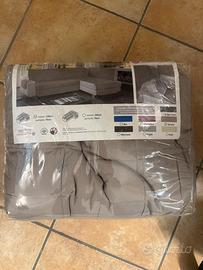 Copri divano tortora 195 cm + penisola 75 cm