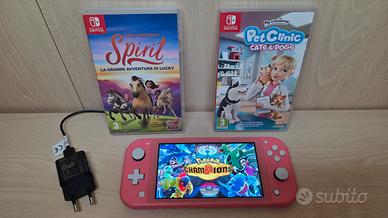 Nintendo switch Lite Rosa con giochi inclusi