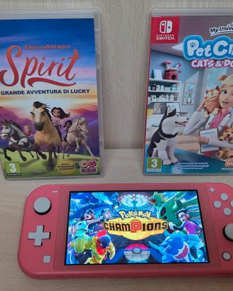 Nintendo switch Lite Rosa con giochi inclusi