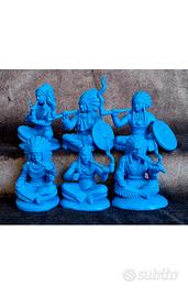 SOLDATINI DI PLASTICA TNSOLD INDIANI DDR 2. 6 FIG.
