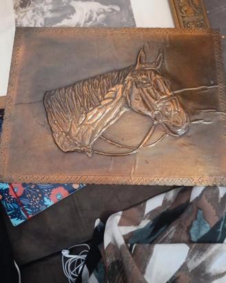 Quadro in Rame Vintage - Testa di Cavallo