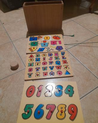 Gioco educativo per bimbi in legno