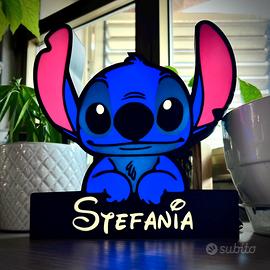 Stitch - Lampada con nome personalizzato