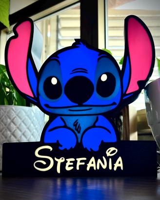 Stitch - Lampada con nome personalizzato