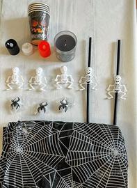 Halloween adesivi ragni zucche candele spritz