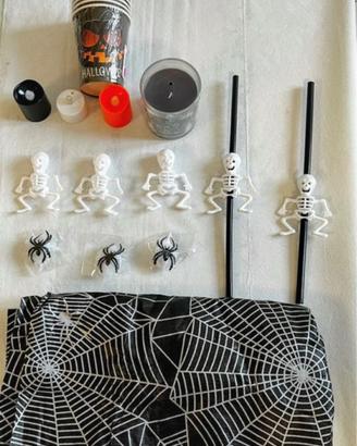 Halloween adesivi ragni zucche candele spritz