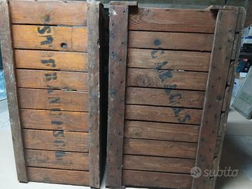 Cassoni vintage industriali/navali anni ’80 in leg