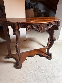 Tavolino consolle in legno