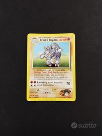 Carte Pokemon Brock's Rhydon Holo 2/132 Gym Heroes