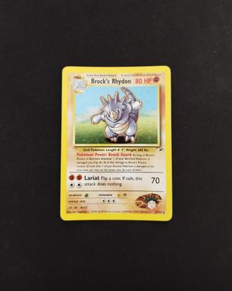 Carte Pokemon Brock's Rhydon Holo 2/132 Gym Heroes