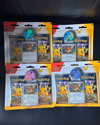 Pokemon 30 anniversario confezione con 2 buste