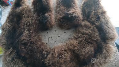 COLLO STOLA CON POLSINI DI  VERA MARMOTTA
