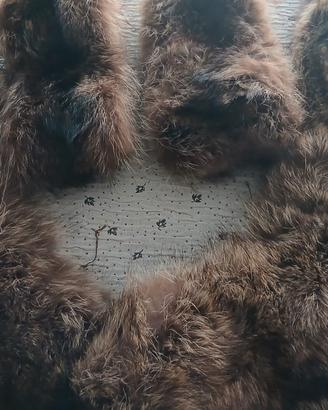 COLLO STOLA CON POLSINI DI  VERA MARMOTTA