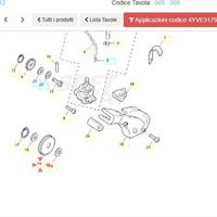 Ingranaggio folle Yamaha TZR50 4YVE31790000